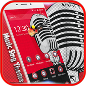 Red theme music icon