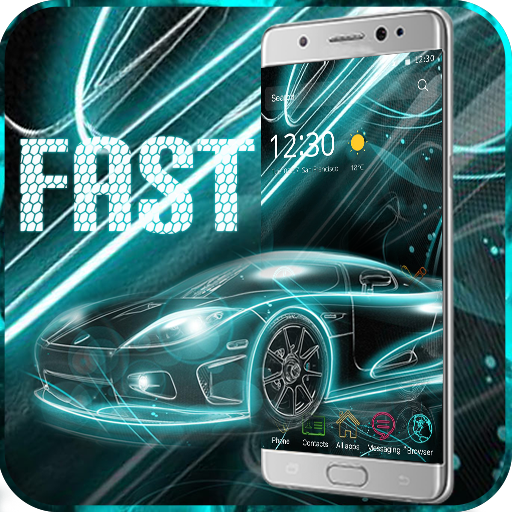 Fast Car Theme Neon Hologram