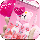 Theme Pink Teddy Bear Love icon