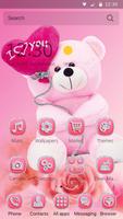 Theme Pink Teddy Bear Love screenshot 2