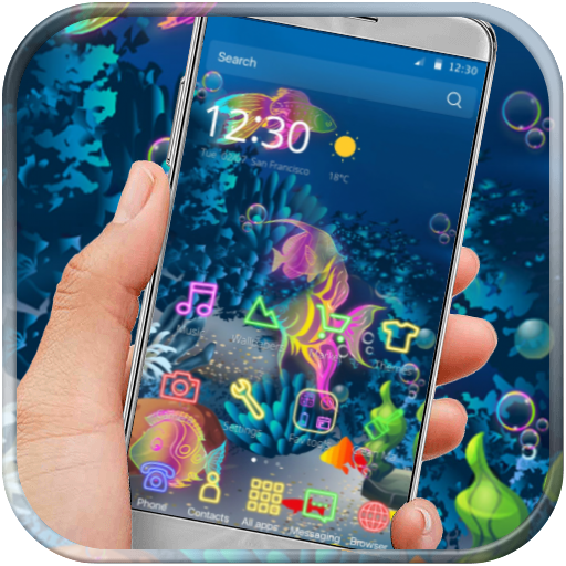 Fish Neon Underwater Gemstone