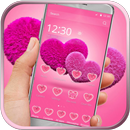 Fluffy Love Themes Pink Heart aplikacja