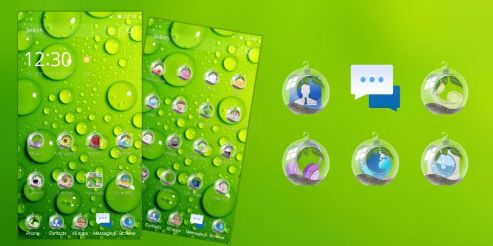 水滴雨滴主題桌布水滴綠色動態壁紙適用三星華為手機安卓下載 安卓版apk 免費下載