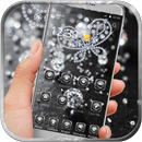 Black Butterfly Diamond Theme APK
