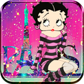 Cute Betty Boop Paris Eiffel Theme
