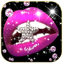 Diamond Kiss Lip Glitter Theme APK