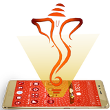 3D Hologram Ganesha Theme أيقونة