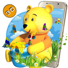 Teddy Bear Cartoon 3D Theme আইকন