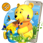 Teddy Bear Cartoon 3D Theme icono