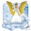 Beautiful Golden 3D Holly Angel Theme