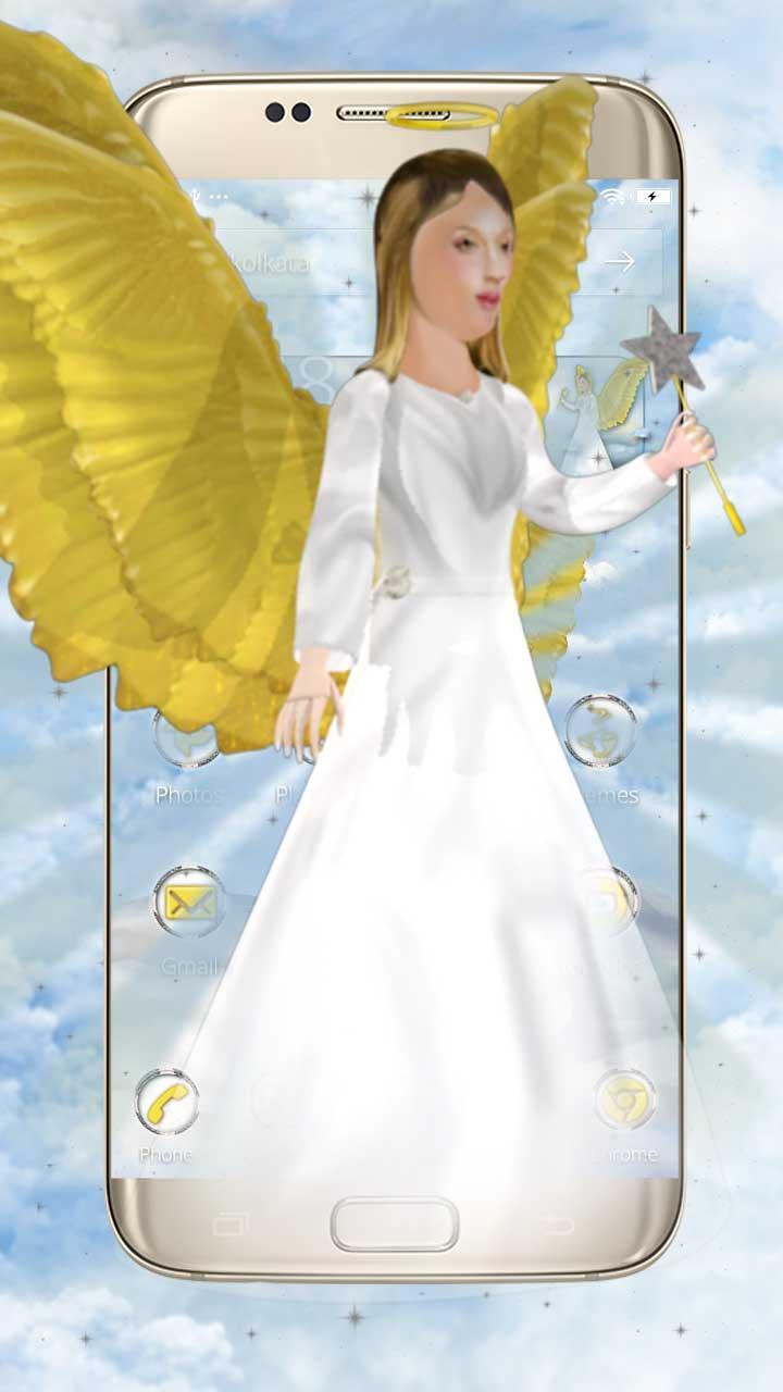 Beautiful Golden 3d Holly Angel Theme For Android Apk Download - pure golden beautiful outfit roblox style youtube