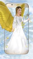 Beautiful Golden 3D Holly Angel Theme Affiche