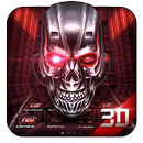 Neon Tech Skull 3D Theme-APK