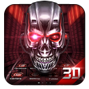 Neon Tech Skull 3D Theme APK