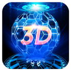 3D голограмма Технология тема иконка