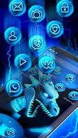 Neon Blue Dragon 3D تصوير الشاشة 1