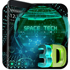 3D earth space tech theme icône
