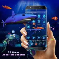 3D Ocean Aquarium Dynamic Fish Theme Skin Affiche