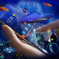 3D Ocean Aquarium Dynamic Fish Theme Skin capture d'écran 2