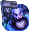 Cute Kitty - Purple Dreamy Launcher APK