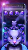 Cute Kitty - Purple Dreamy Launcher syot layar 1