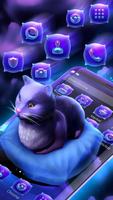Cute Kitty - Purple Dreamy Launcher syot layar 2