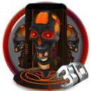 Red Robot Skull 3D Theme APK