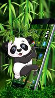 Cartoon Panda 3D Theme Affiche
