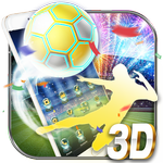 Shiny Gold Football 3D Theme icon