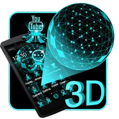 3D Hologramm-Projektions-Launcher-Thema