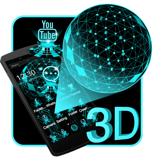 3D Dynamic Hologram Projection Launcher Theme