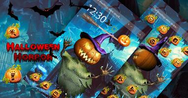 3D Horror Halloween Pumpkin Skin Theme capture d'écran 2