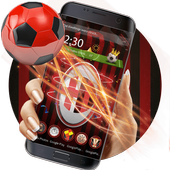 3D Milan Football Red theme ícone