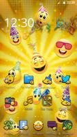 Tahun baru Emoji 3D Theme screenshot 3