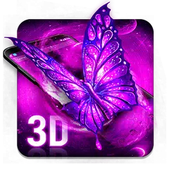 3D Neon Galaxy Schmetterling APK Herunterladen