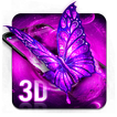 3D Neon Galaxy Butterfly