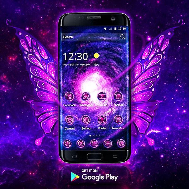 3D Neon Galaxy Butterfly for Android - APK Download