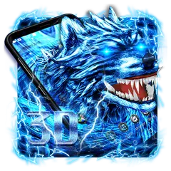 3D Ice Wolf Theme