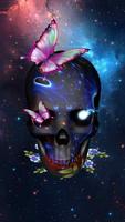 3D galaxy Skull butterfly theme capture d'écran 1