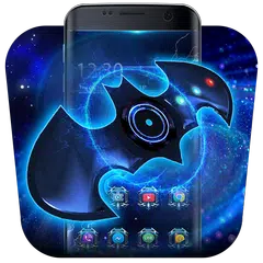 download 3D bat hero fidget spinner theme APK