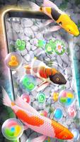 Koi Fish 3D Animated Live Theme Affiche