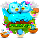 3D Animated Love Birds Theme biểu tượng
