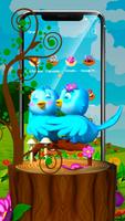 3D Animated Love Birds Theme ảnh chụp màn hình 1