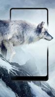 3D White ice wolf theme تصوير الشاشة 3
