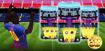 Tema del calcio 3D di Barcellona