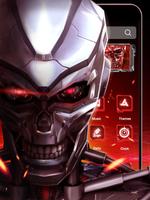 3D Iron Skull Theme poster