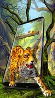 Angry Jaguar Forest 3D Launcher Theme Affiche
