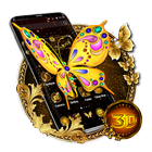 3D Luxury Golden Butterfly Launcher Theme biểu tượng