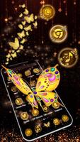 3D Luxury Golden Butterfly Launcher Theme capture d'écran 1