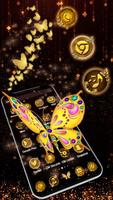 3D Luxury Golden Butterfly Launcher Theme ảnh chụp màn hình 1